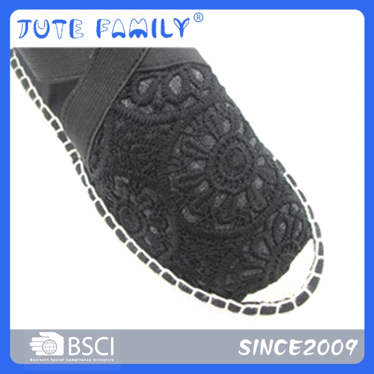 Изысканная джутовая обувь High Platform Espadrille Flats Handmade Sole Shoes Factory Espadrilles