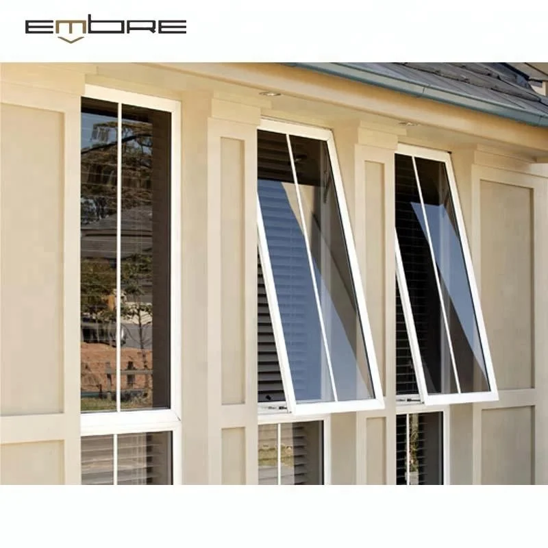 
China Standard Double Glass Aluminium Top Hung Windows 