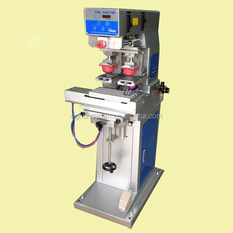 2 Color Ink Cup Pad Printing Machine with Shuttle system pvc ball tampography pad printing machine