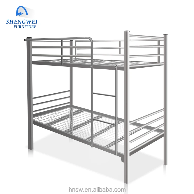 
2019 Multifunction steel latest double bed designs furniture metal hotel bed for sale 