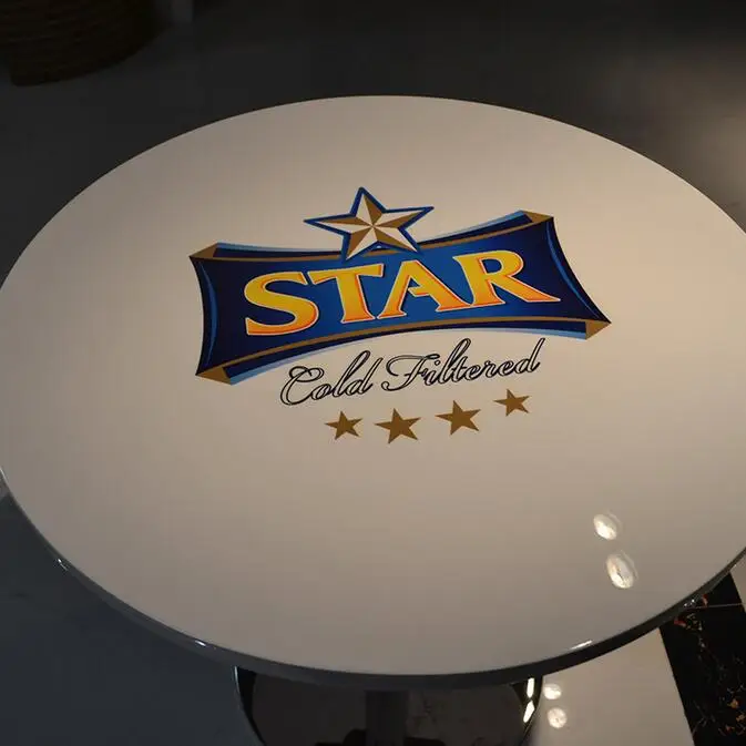 30mm composite acrylic solid surface wall mount table top, table for restaurant fast food KFC MacDonald,dining table