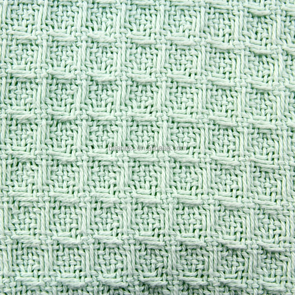 Briantex 100%cotton knitted baby blanket high quality cellular cot blanket