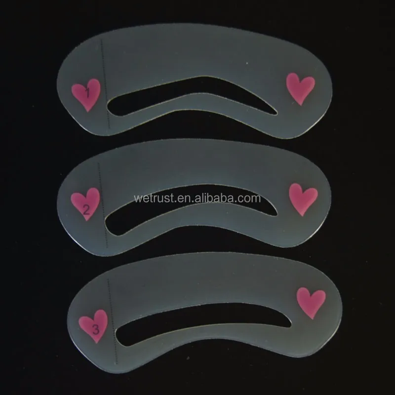 Eyebrows Drawing Guide Card 3 Styles Reusable Eyebrow Shapes Stencil