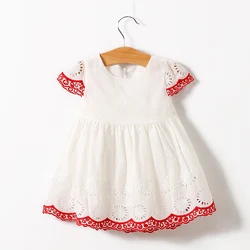 Baby Clothes Baby Girl Summer 100% Cotton Short  Sleeve  Dress, Retail And Wholesale