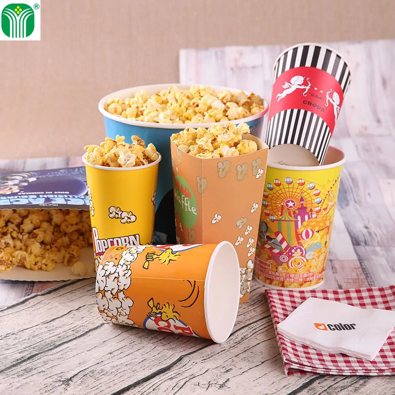 wholesale disposable 3900ml 130oz paper popcorn buckets