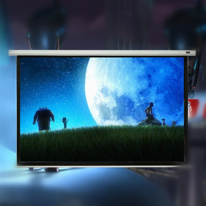 
 Мини-проектор, 4k экран, 300 дюймов, Электрический проекционный экран  