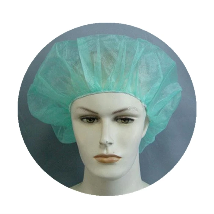 
disposable PP bouffant round caps non-woven products hair net manufacturer 
