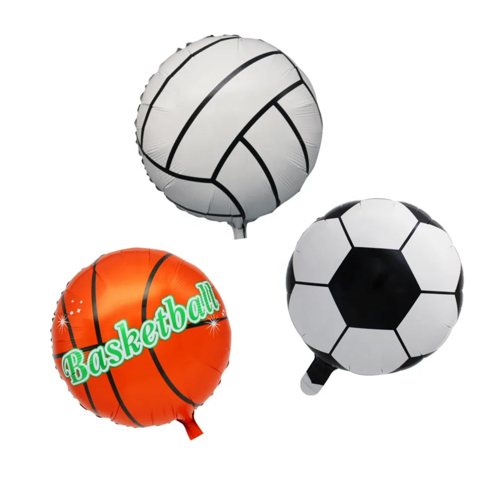 TF 18'Basketball Foil Balloon soccer aluminum film balloons volleyball helium foil balloons sport game theme party decoration