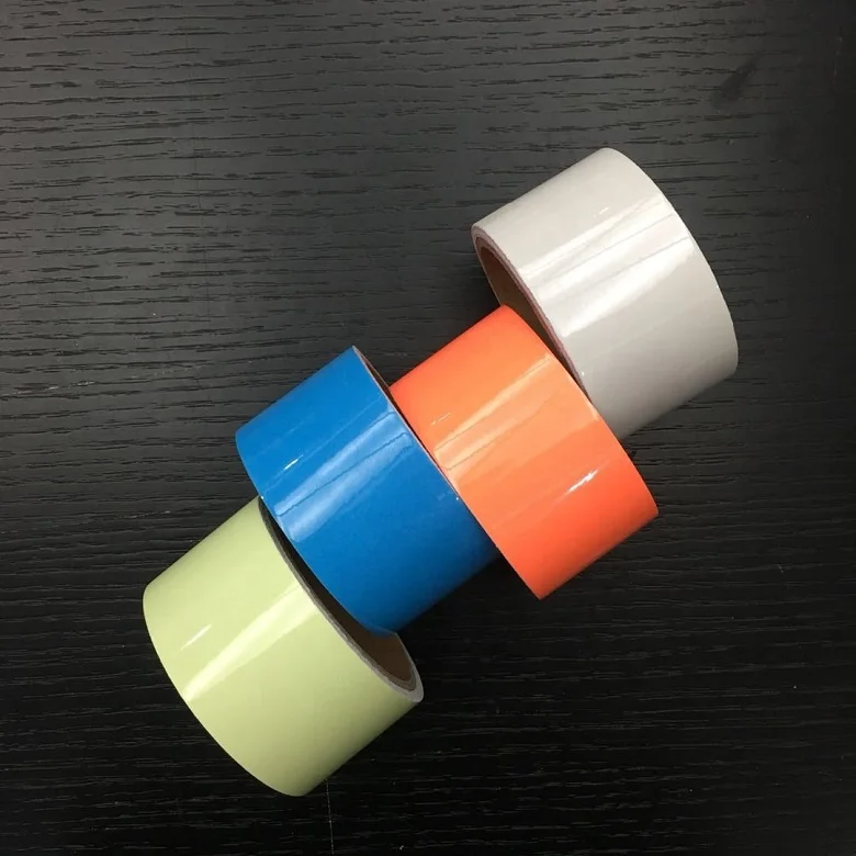 Colorful PET 2-10 hours night glow in the dark vinyl roll photoluminescent tape