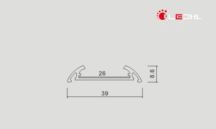 1m 2Meter mini flexible led light lamp aluminum profile for led strip lights