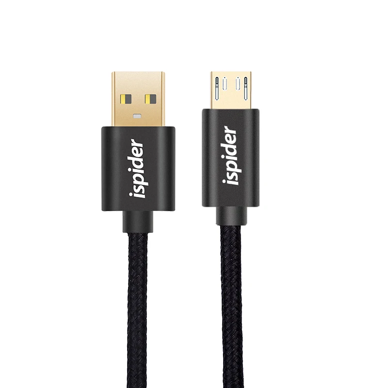 Нейлоновый Плетеный подарпосылка гибкий микро Быстрый usb зарядный кабель