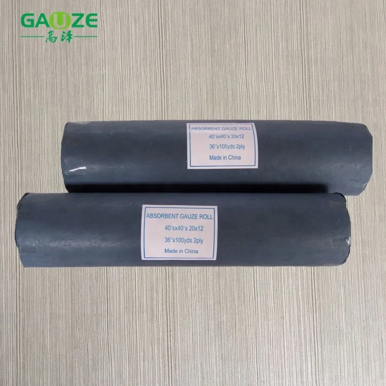 medical dressing 100% Organic Cotton Fabric Large Gauze Rolls Bleached Absorbent Surgical Jumbo Gauze Roll 19*8 Mesh