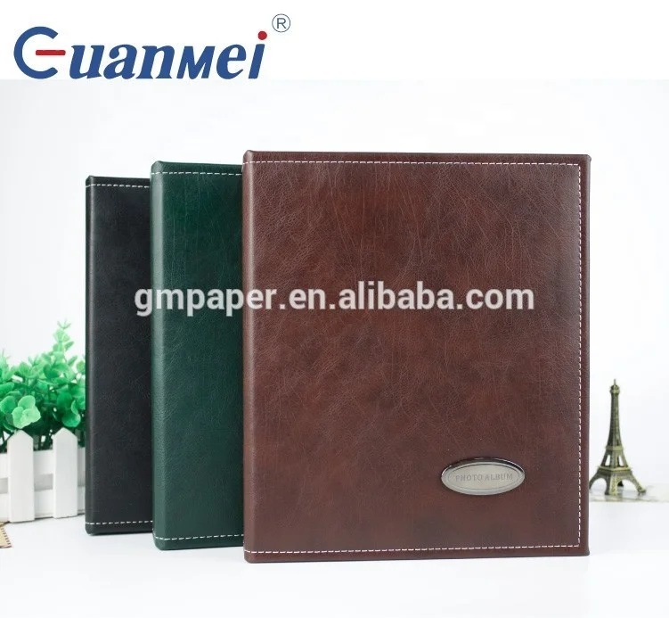 Cheap price 40 Sheet 160 photo slip in PP pocket photo album Post bound Leather 5R scrapbook album 5x7 wedding photo books