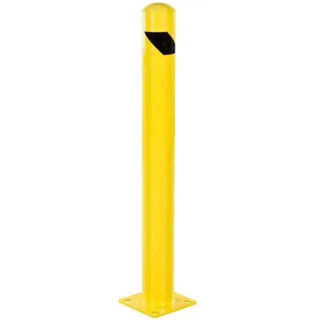 Heavy Duty Yellow Industrial Safety Floor Mounted Pipe Steel Bollards