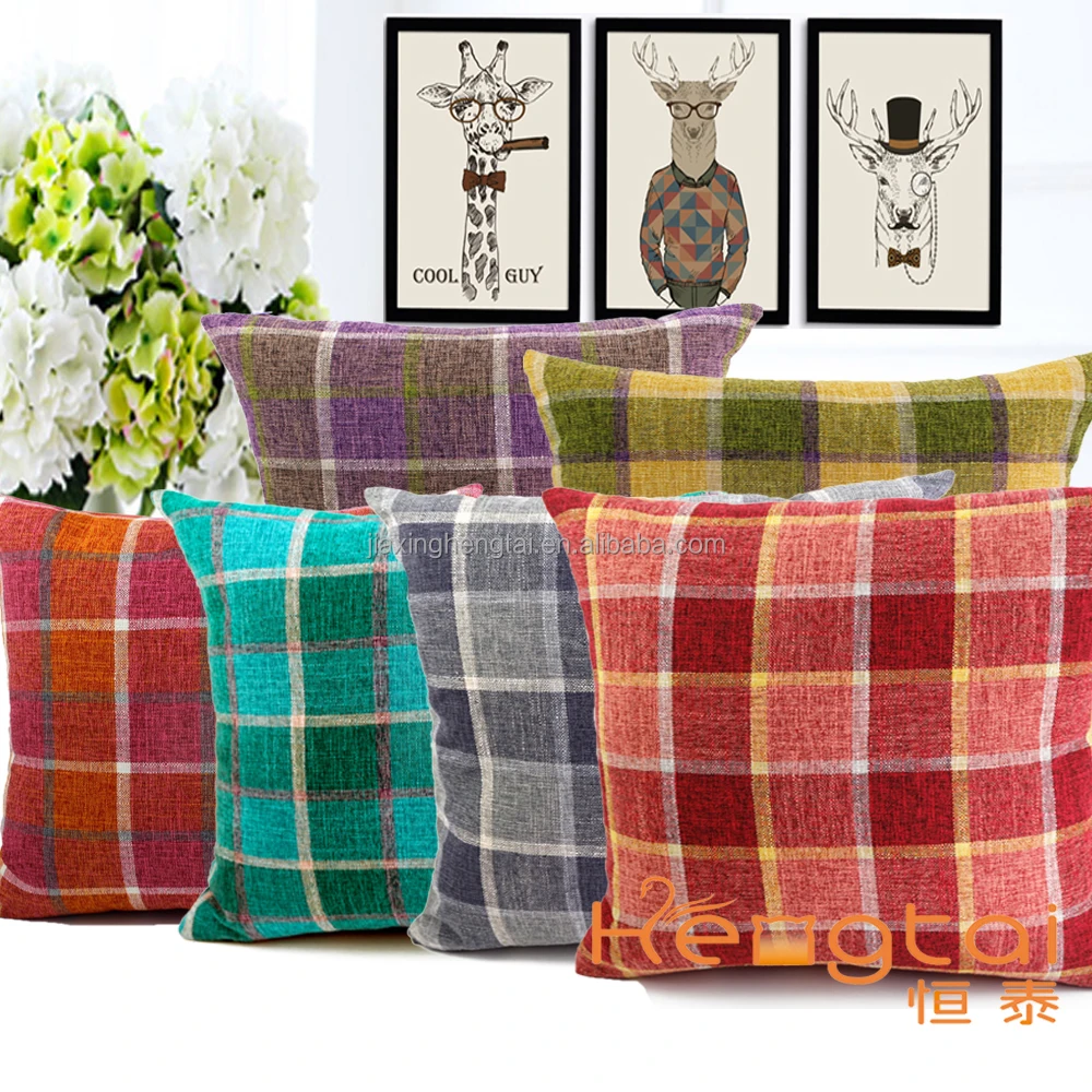 Custom Wholesale Decorative Cushion Cover Linen Cotton Throw Pillow Case