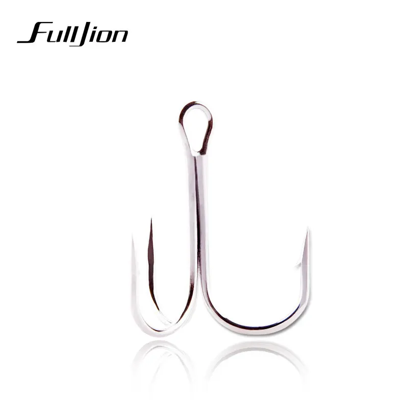 Fulljion Sea Stainless Steel Carp High Carbon Fishing Hook Treble Fishhook