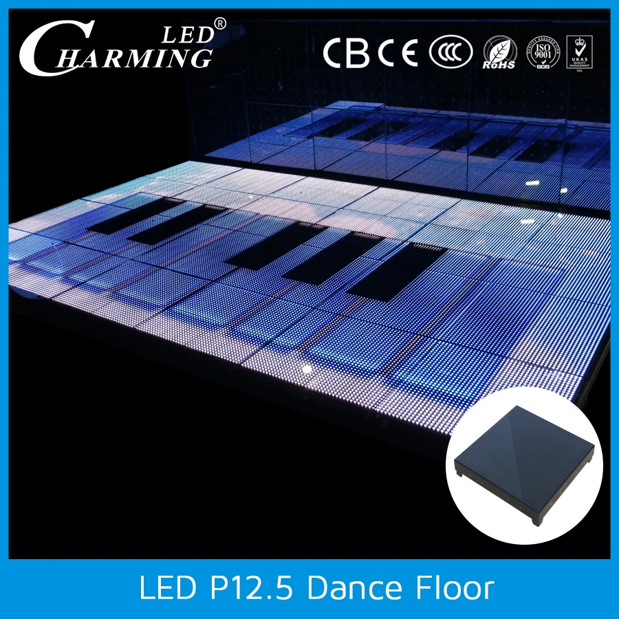 interactive waterproof led video dance floor for nightclub/bar show/stage