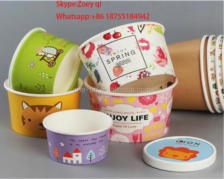 Hot sale disposable ice cream paper cup for cold