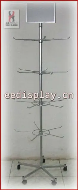 socks display rack flooring display rack with 4 tiers/ Retail Display Rack and Stand/Useful Spinning Hanging Displays