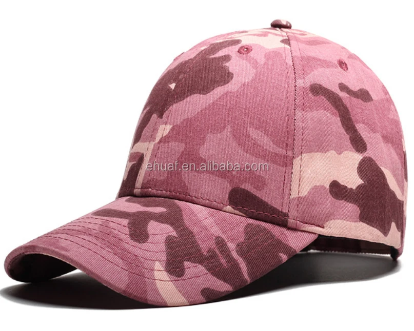 Classic old style cotton chino twill washed baseball camo cap