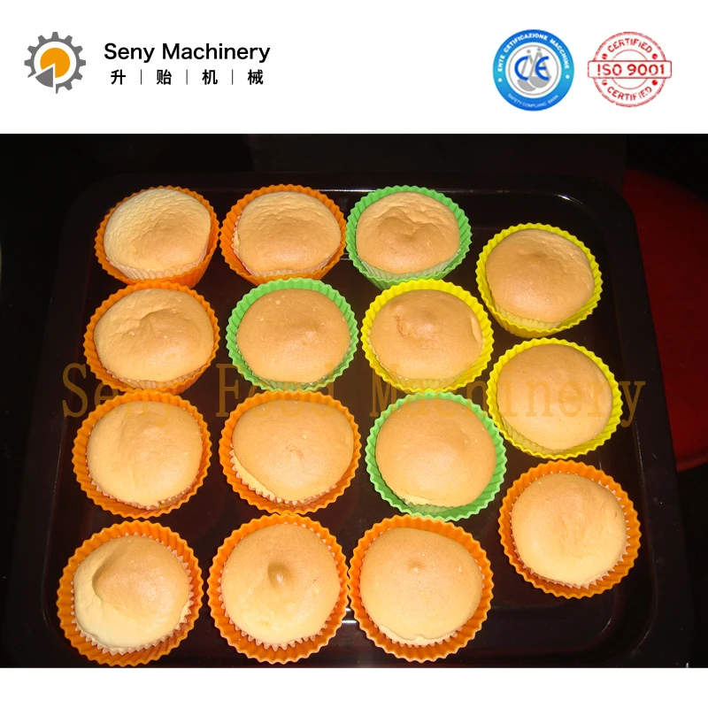 Food industrial processing round shape cupcake muffin cake machine Madeleine cake making machine