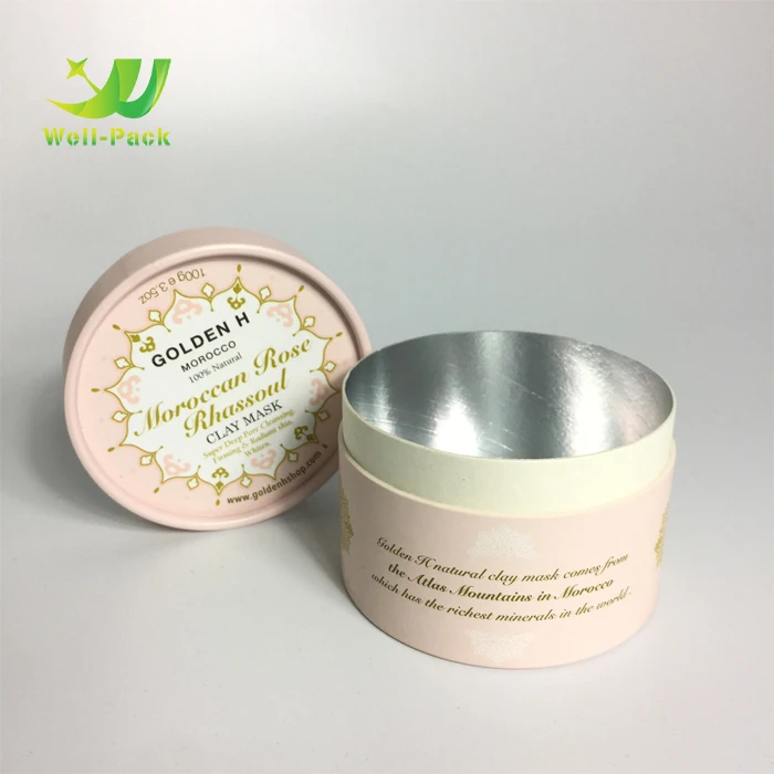 Custom paper packaging tube with sifter for baby loose powder cylinder paper tube packaging for skin care cream body lotion