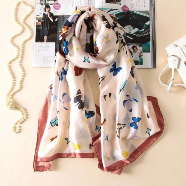 New Yiwu sunscreen beach holiday woman silk scarf shawl seaside vacation sunscreen head scarves satin