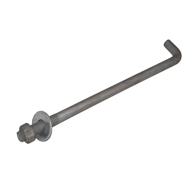 Hot Dip Galvanized L Anchor Bolts with Nuts and Washer Carbon Steel Fastener Foundation Bolts