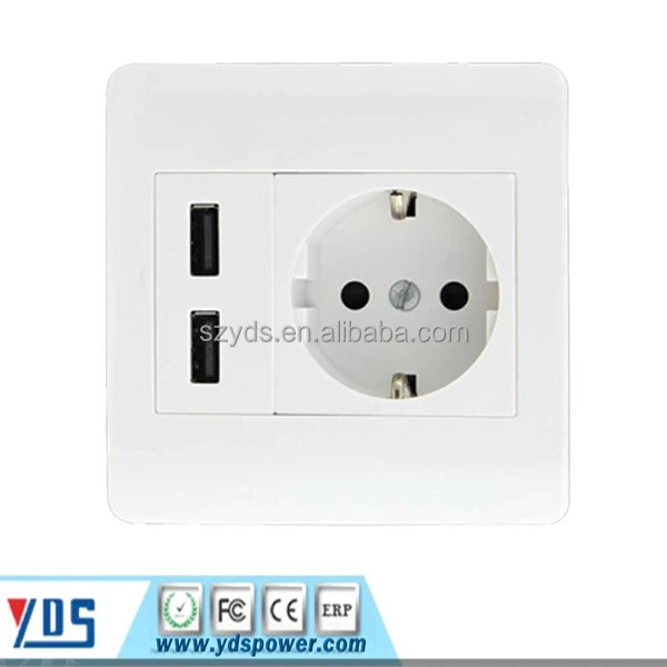 2015 высокое качество новинка супер функция 5 В 2.1A CE двойная розетка с usb порт