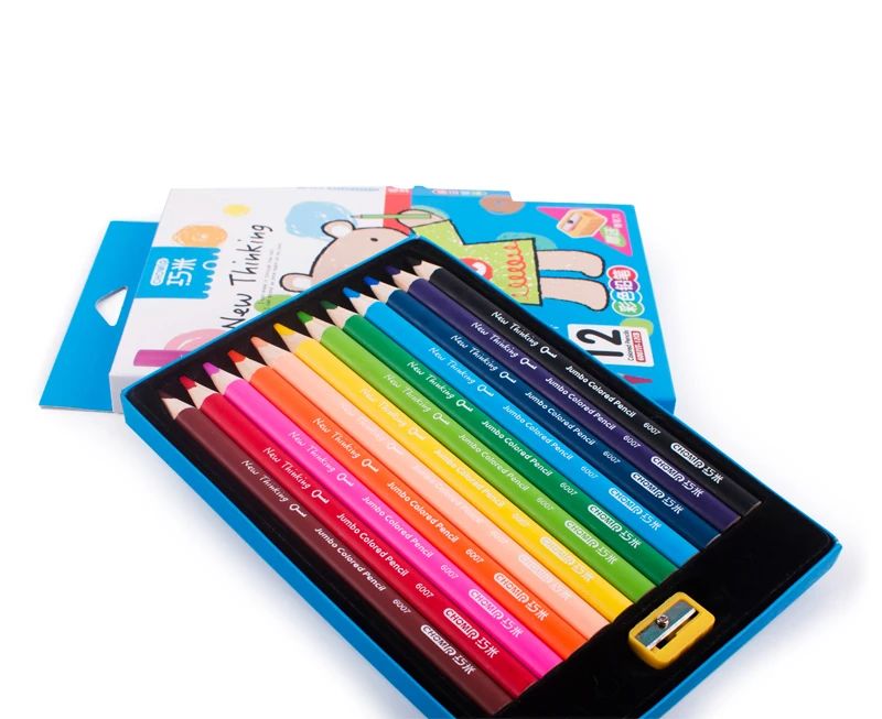 Jumbo wooden colour pencil set for drawing 6007