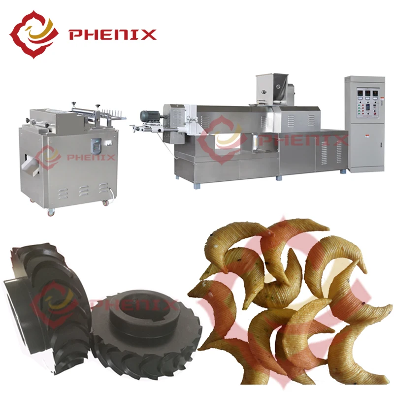Industry Fried Wheat Flour Snack Making Machine / Crispy Chips / Bugles / Rice Crust Process Line