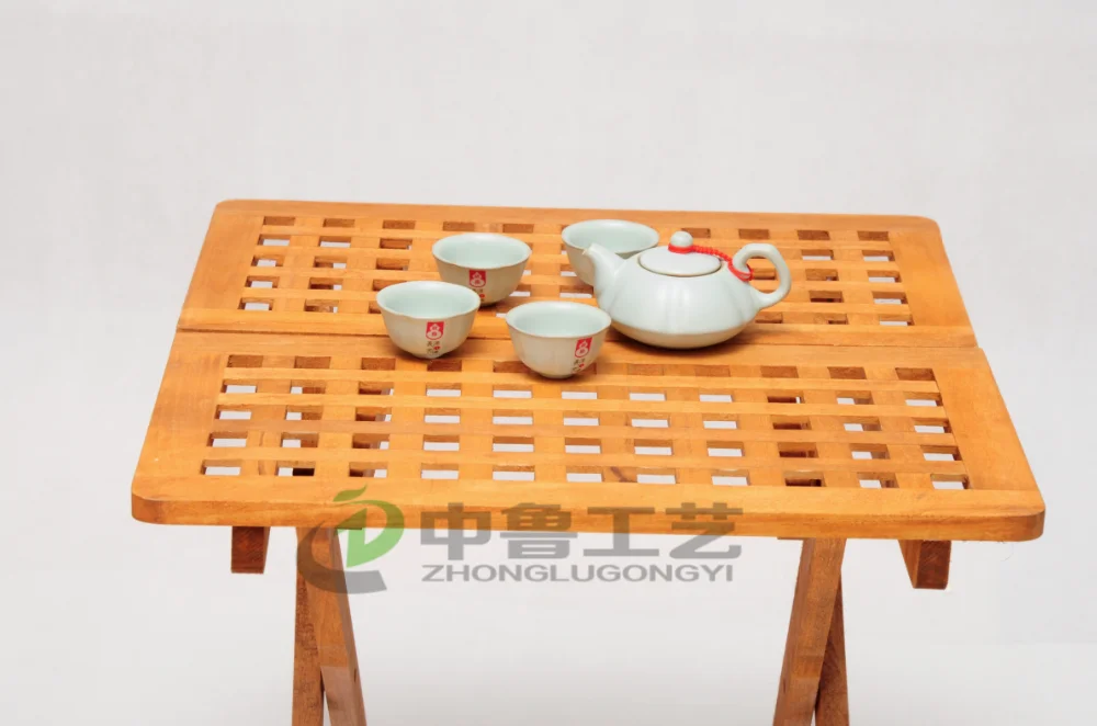 Solid wood furniture living room round tea table picnic table