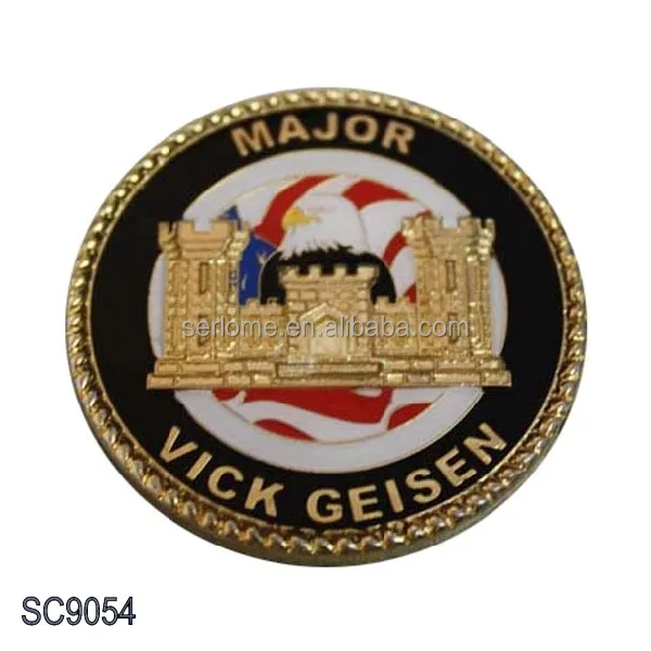 Custom Desgin Antique Brass Round Alaska Zinc Alloy Metal Soft Enamel Commemorative Challenge Coin