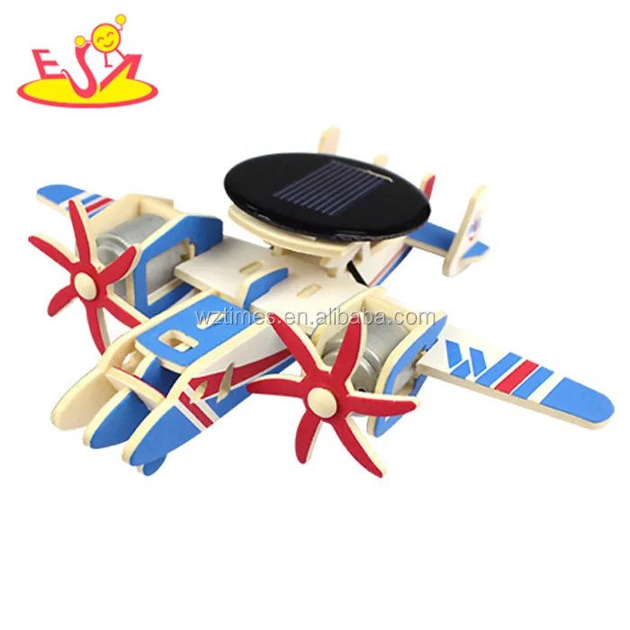 2018 оптовая продажа дети собирают деревянные модели самолетов смешные детские деревянные W03B069