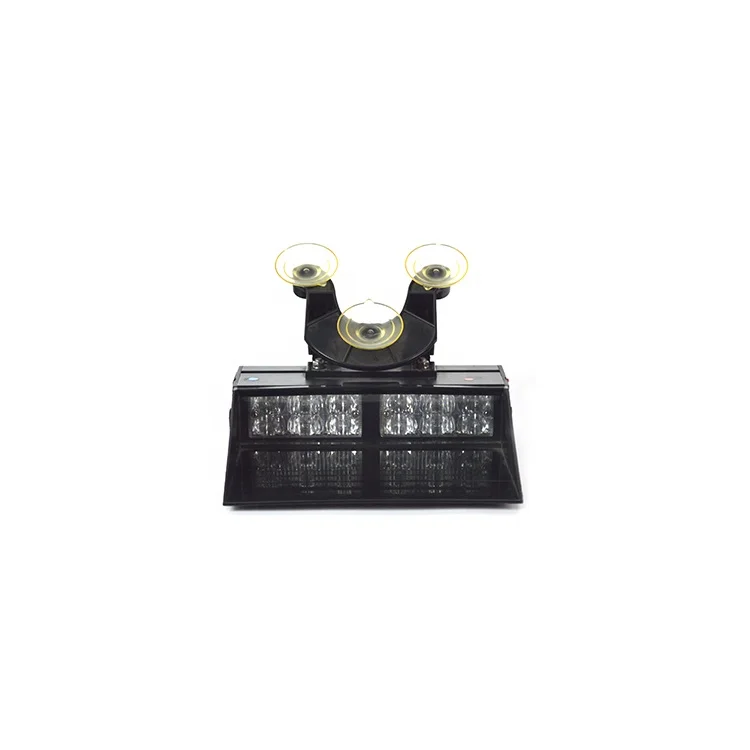 
LYAF Suction Cup Mount Police Deck Strobe Led Warning Red Blue Dash Light 