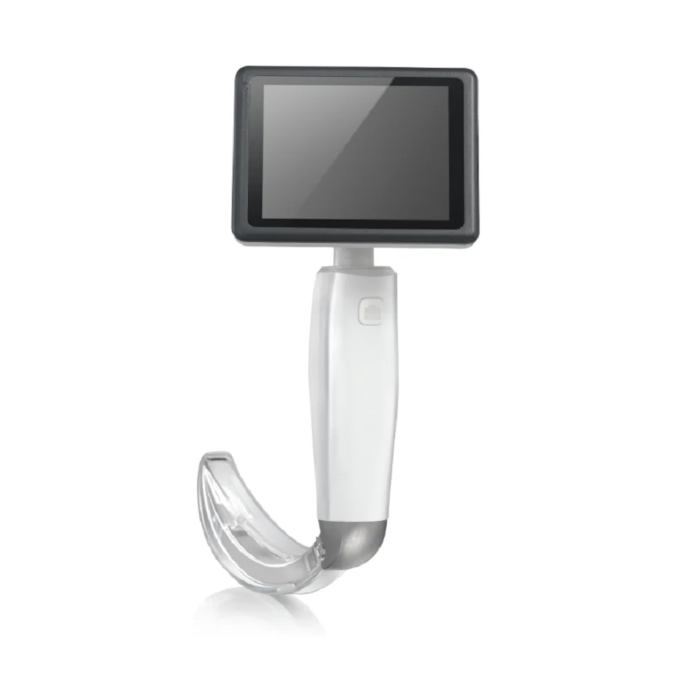 cheap single use blade video laryngoscope rechargeable handle teaching function