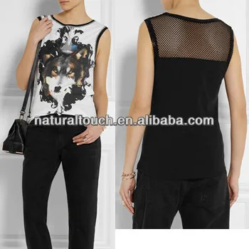 china clothes women sleeveless t-shirt 2014(ntf04099)