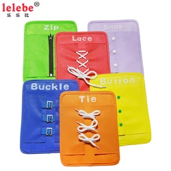 Family preschool toys baby early educational board Learn to dressing montessori Children dressing skill training Preschool