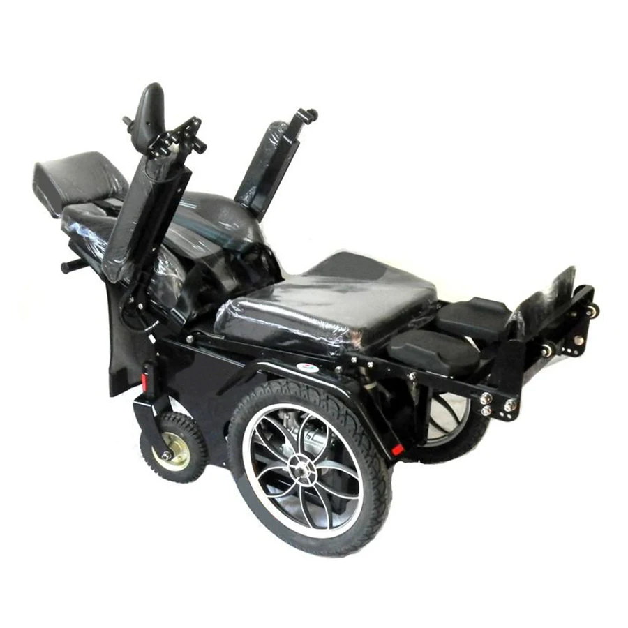 Controller joystick motorized heavy duty high back full reclining standing up power electric wheelchair for disabled