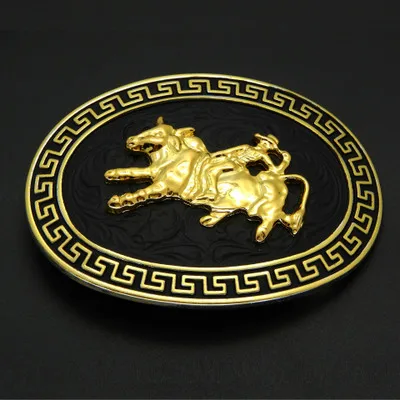 35-40mm bull head logo western buckle