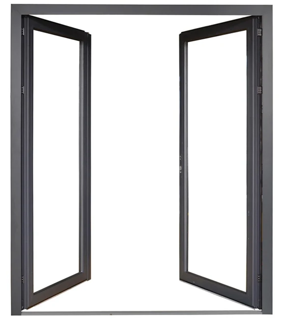 
Exterior Euro thermal break aluminum double glass hinge doors designs 
