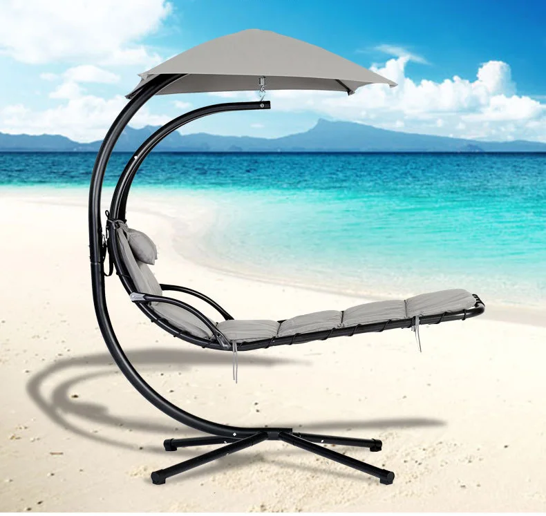 outdoor tent top metal frame helicopter swing chair with x shape base