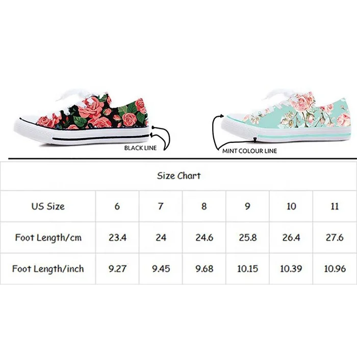 
Latest Arrival Floral Canvas Shoes Women Skateboarding Shoes 