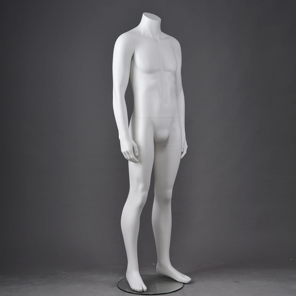 Fashion cheap fiberglass white male headless female woman dummy nude mannequin without head for sale