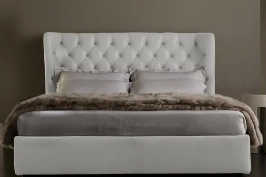 Modern classic Leather bed BE-57#