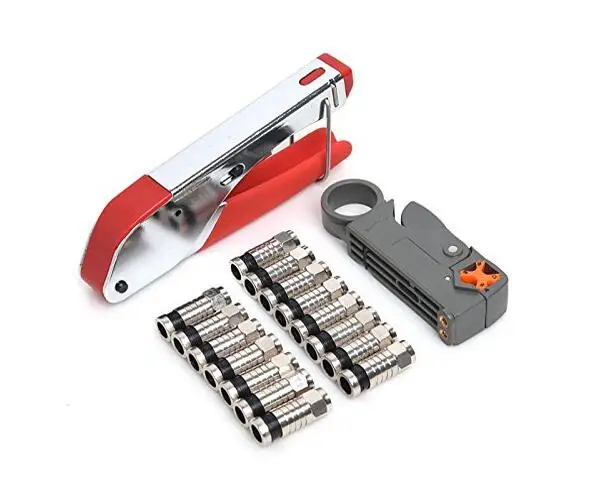 waterproof cable stripper for Coaxial Wire Stripping SET WITH RG6 CONNECTOR