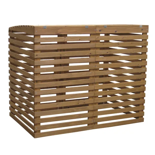 OS005 Large wholesale  outdoor garden wooden double garbage bin