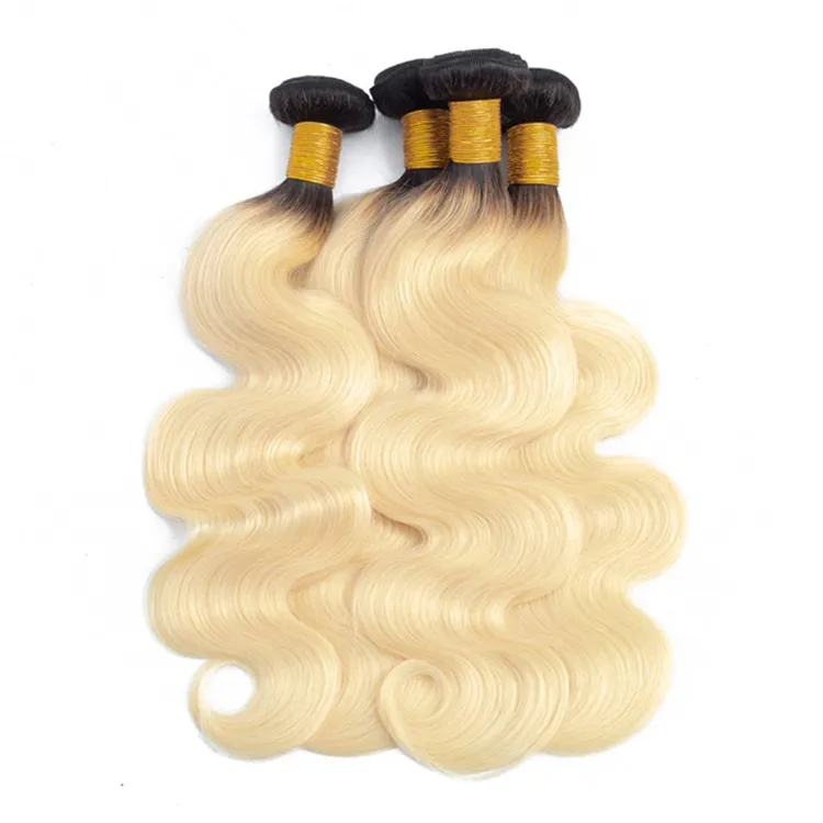 
1 Kilogram 10 bundle/pcs 100 percent Brazilian virgin remy human hair 1b/613 blonde ombre 10