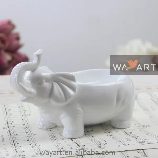 
 Белый животного в форме пластин керамический слон ювелирные изделия плиты  