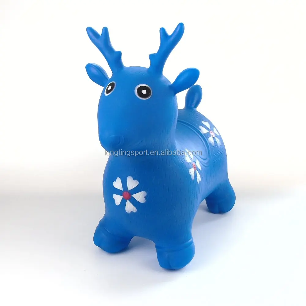 
Kids inflatable bouncing deer animal jumping toys for children Inflatable toy ride on horse 